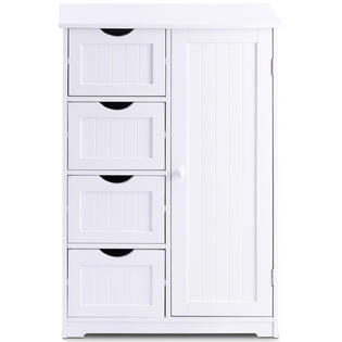Goplus Wooden 4 Drawer Bathroom Storage Cabinet Sears Marketplace
