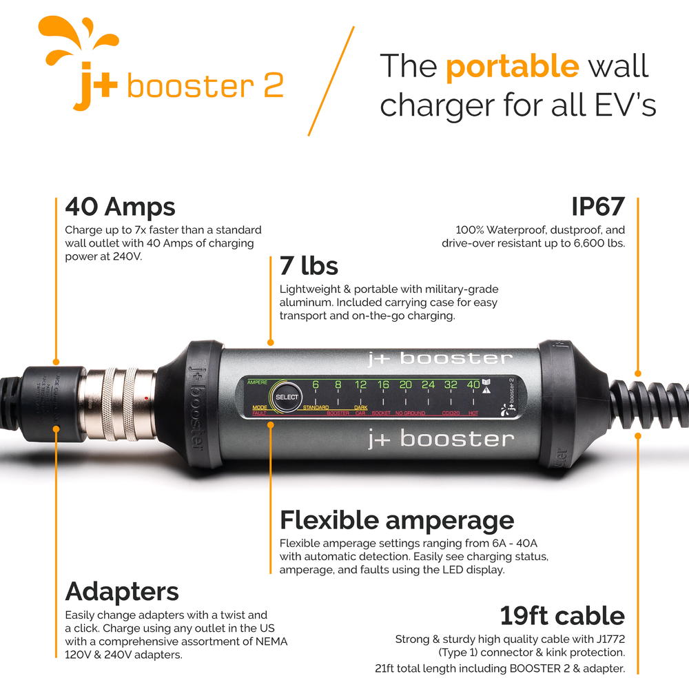 J+ 21' Booster 2 Portable EV Charger