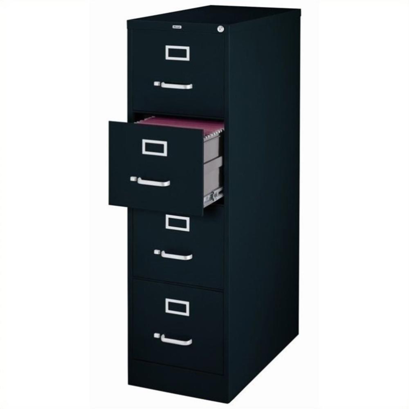 Hirsh Industries LLC 2500 Series 4-Drawer Letter File Cabinet - Black