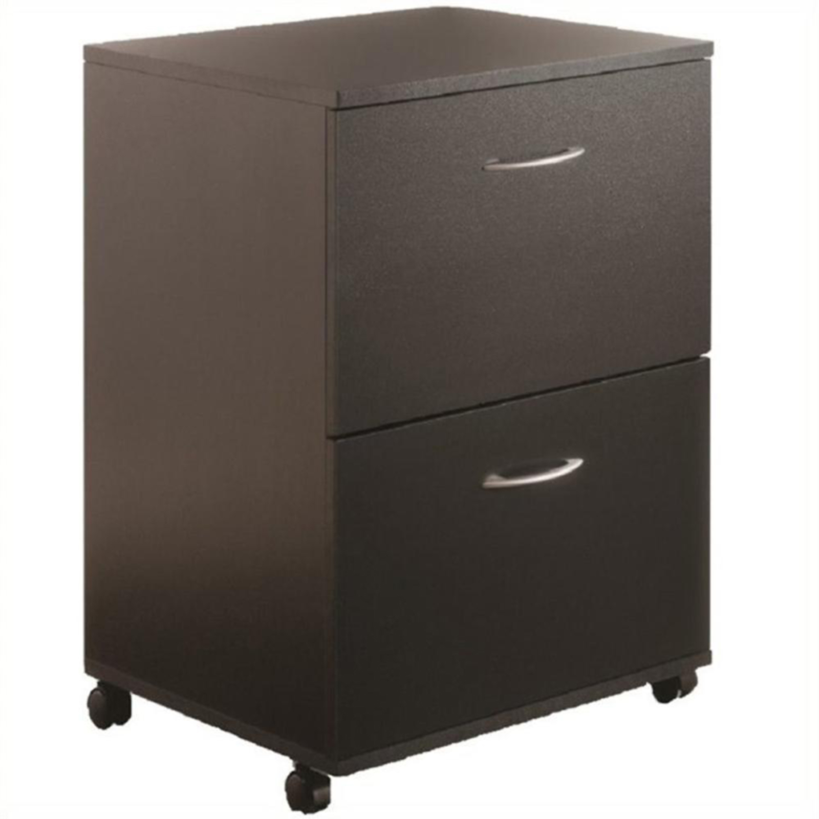 Scranton and Co 2-Drawer Mobile Wood File Cabinet - Black