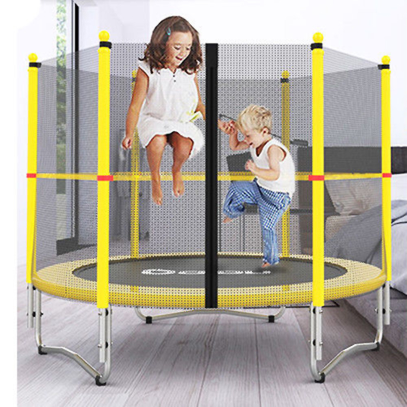 60" Round Children Trampoline with Safety Net Enclosure Fitness Toy USA New