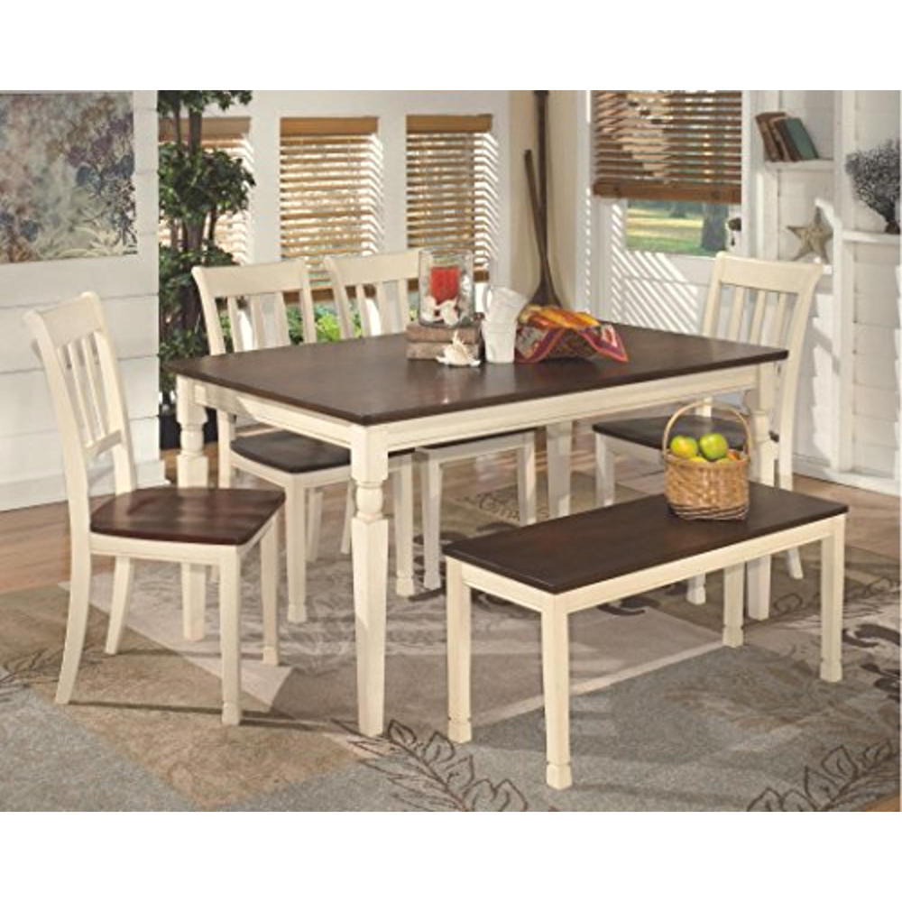 Ashley Whitesburg 42" Dining Bench - Brown and Cottage White
