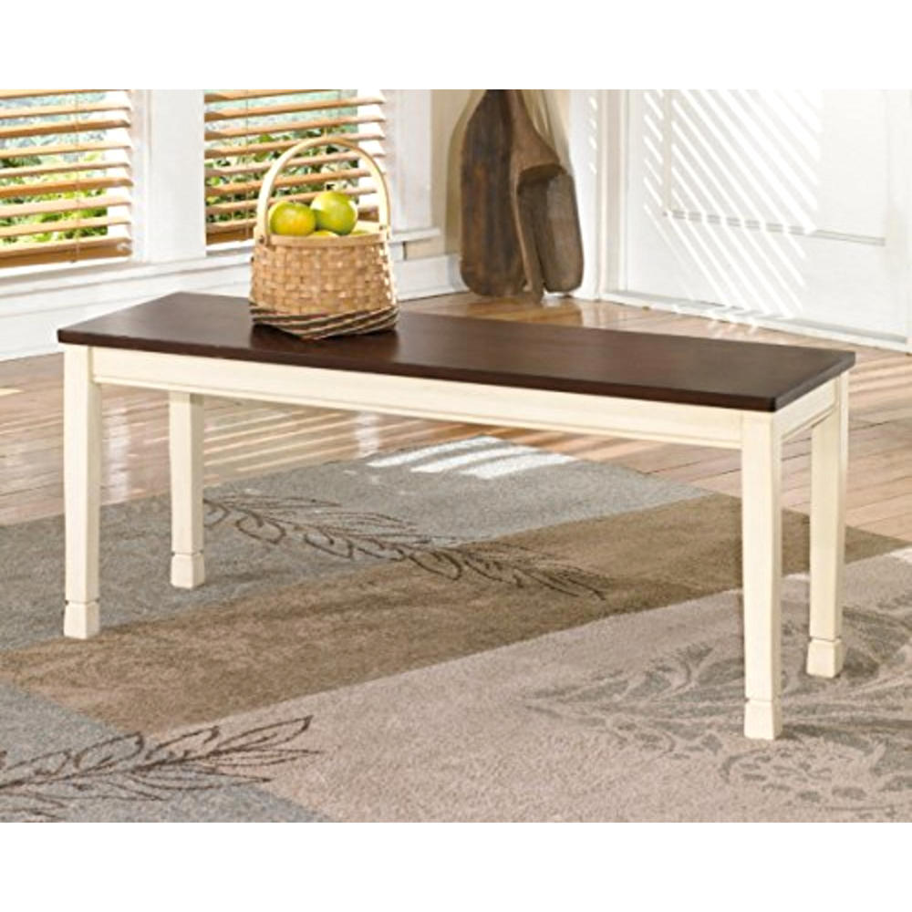 Ashley Whitesburg 42" Dining Bench - Brown and Cottage White
