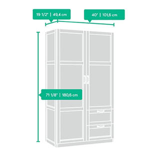 Sauder Select 71 Large Wardrobe Storage Cabinet Sears Marketplace