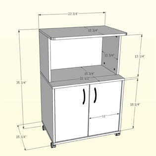 Nexera 299 2 Door Mobile Microwave Cart Sears Marketplace