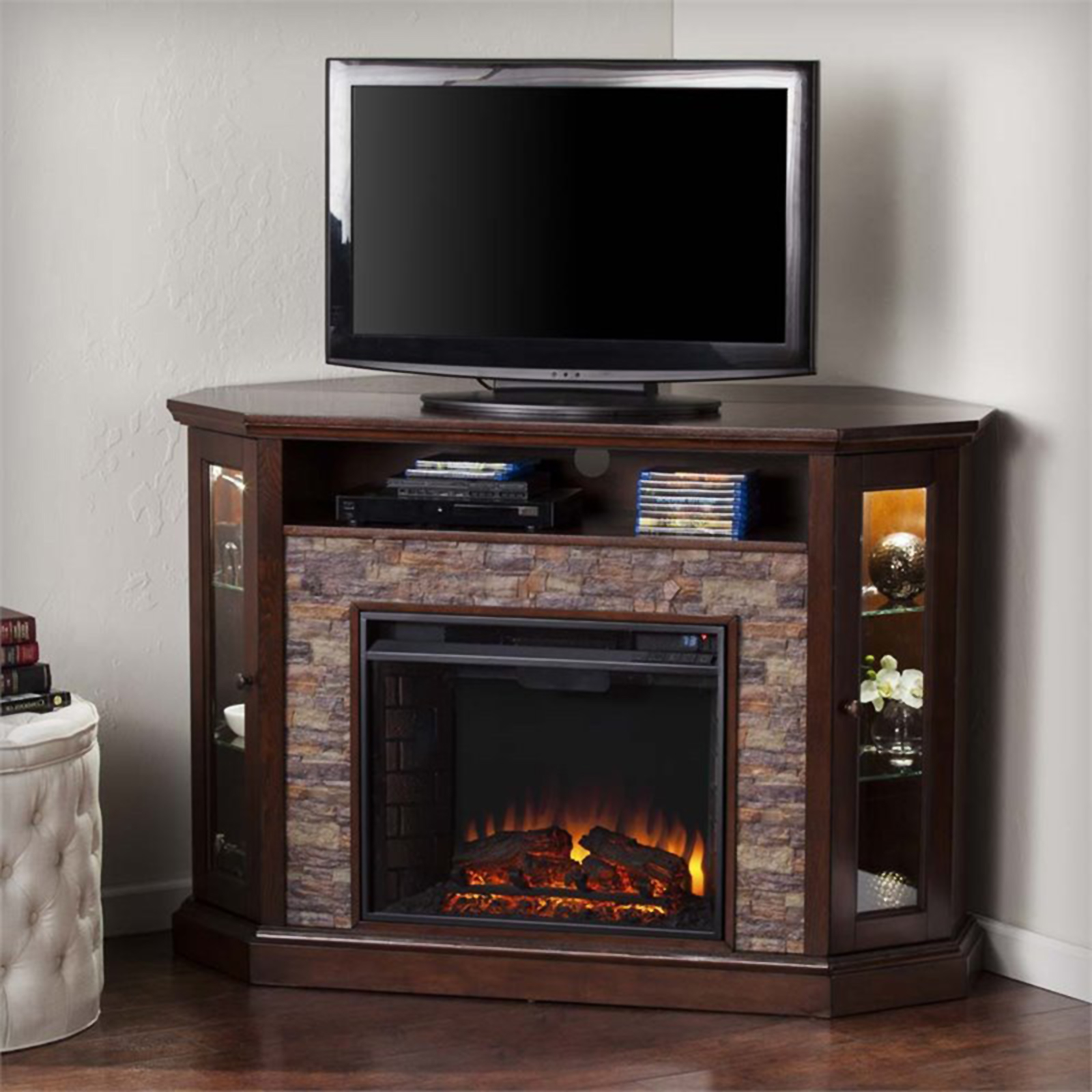 title | Corner Electric Fireplace Tv Stand
