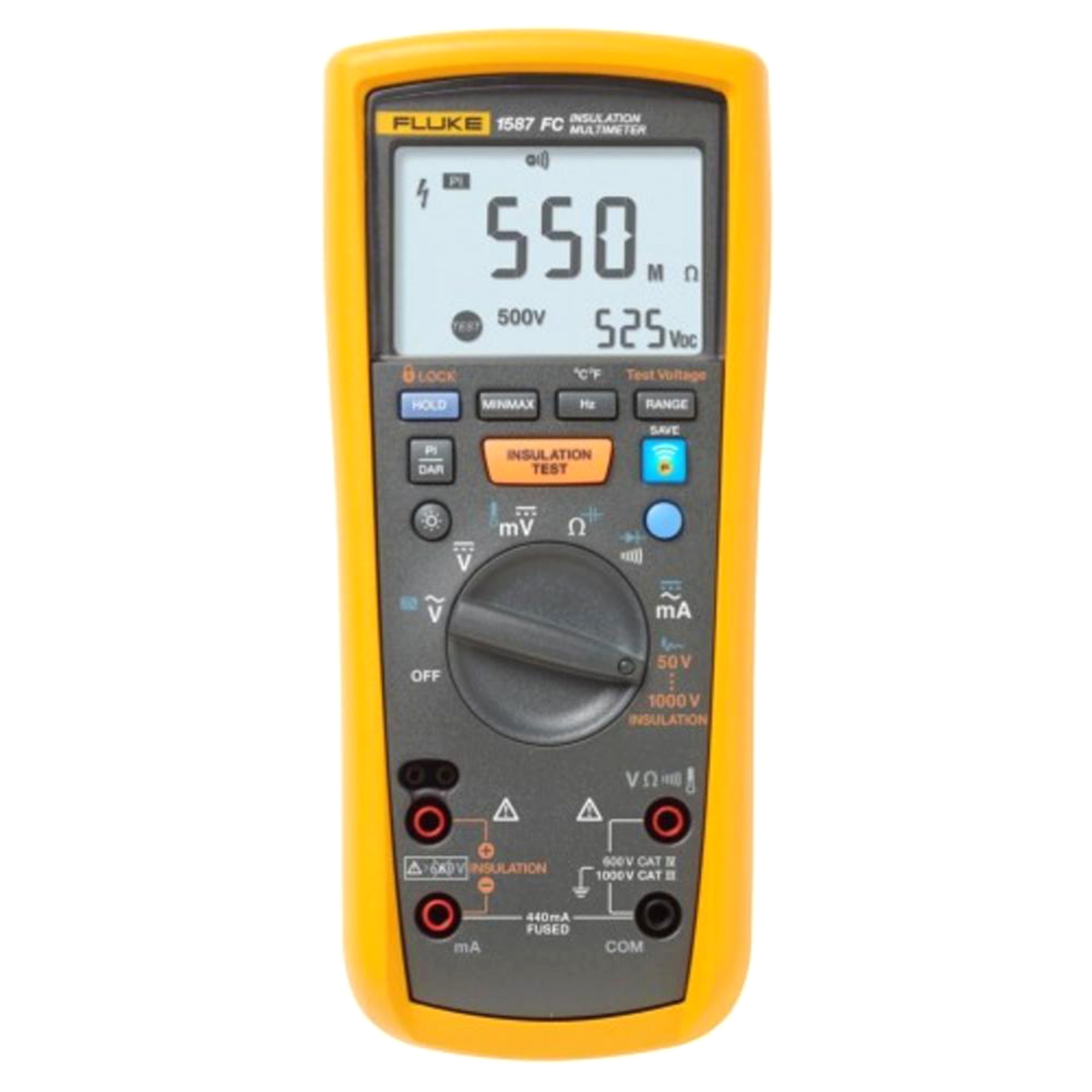 Fluke 8" 2-in-1 Insulation Multimeter with Connect - Yellow