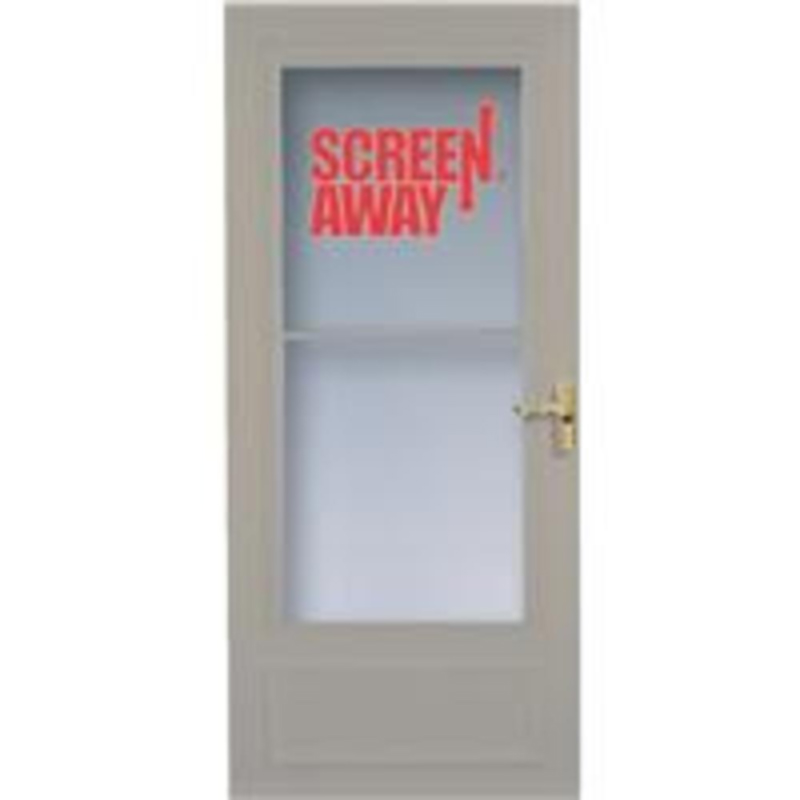 Larson 36" Screenaway Lifestyle Mid-View Retractable Screen Storm Door - Almond