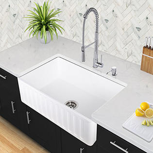 Vigo Stone 36 Farmhouse Apron Front Kitchen Sink Sears Marketplace