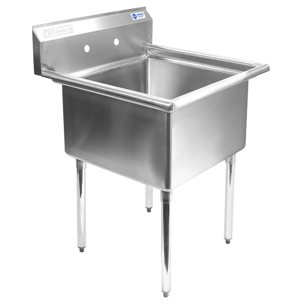 Gridmann 30"W Commercial Stainless Steel Kitchen Utility Sink