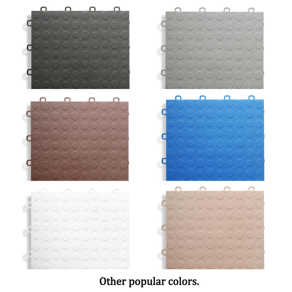 ModuTile 30pc. Polymer Interlocking Garage Floor Tile Set - Coin Brown
