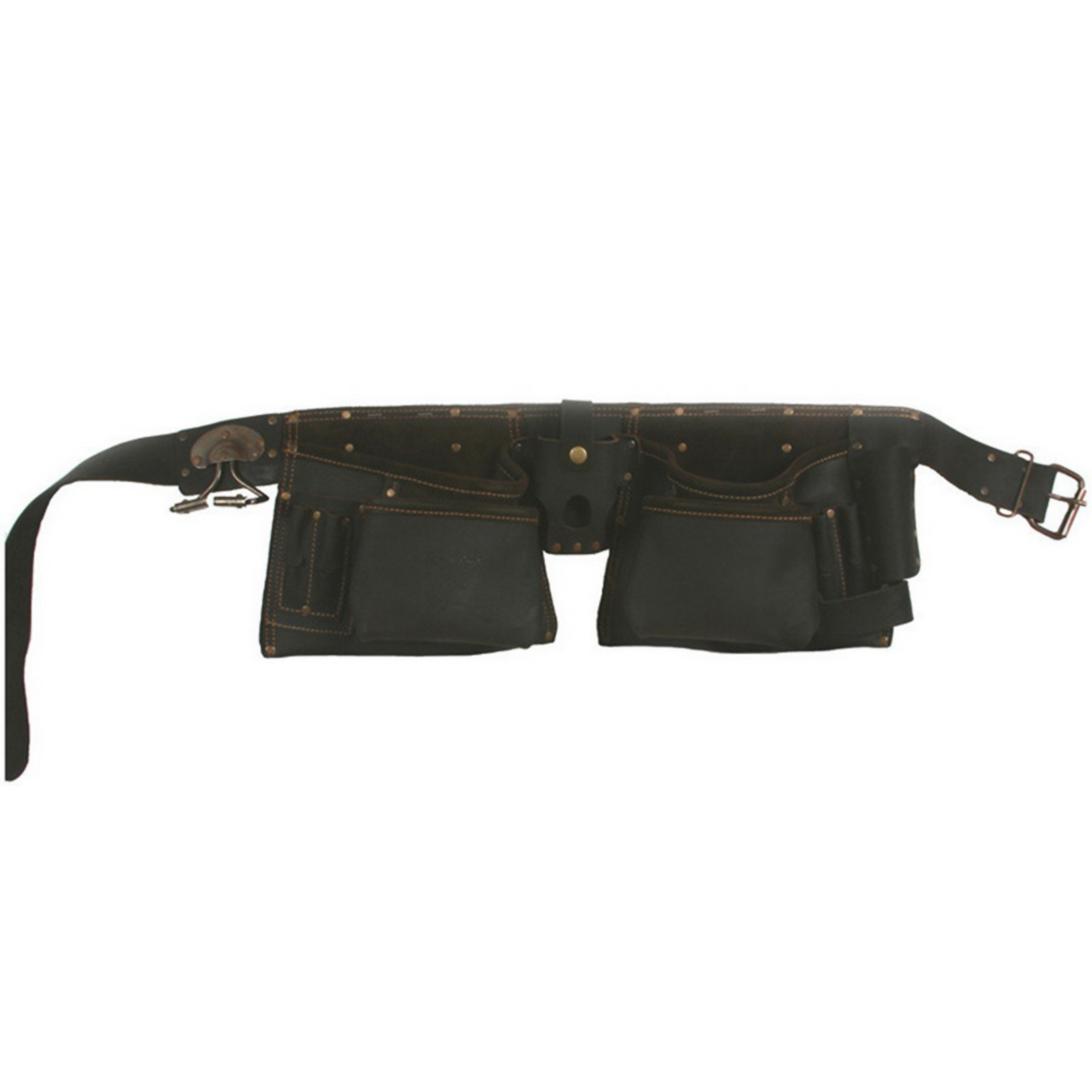 Style N Craft 10-Pocket Carpenter's Tool Belt in Oiled Top Grain Leather