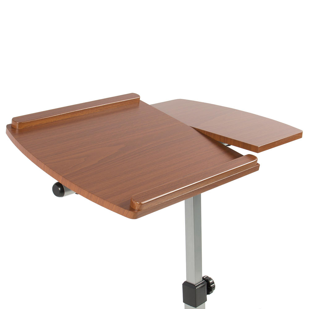Best Choice Products 25" Angle and Height Adjustable Rolling Laptop Desk Cart - Maple Walnut