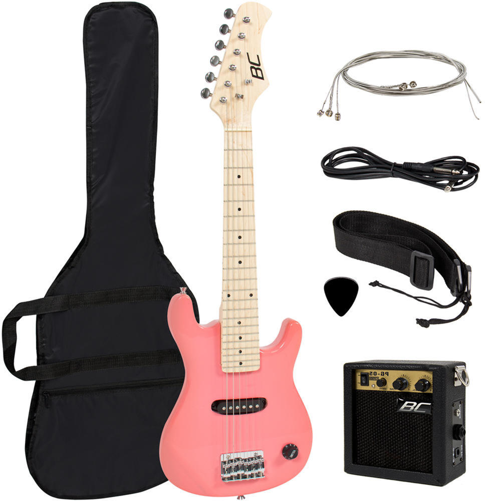 Best Choice Products 30" Kids' Electric Guitar with Amplifier and Case - Pink