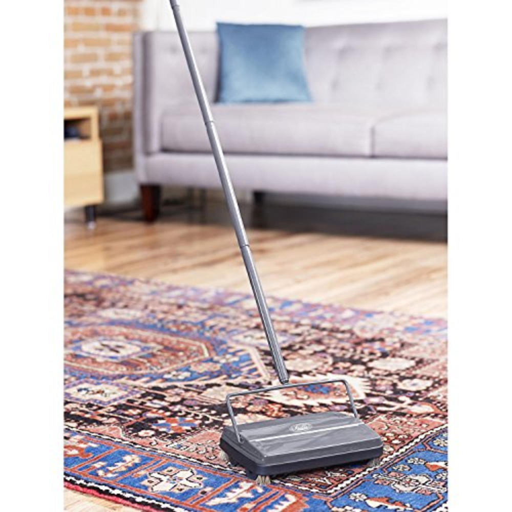 Fuller Brush Company 17042 Electrostatic Carpet & Floor Sweeper with Additional Rubber Rotor - Gray