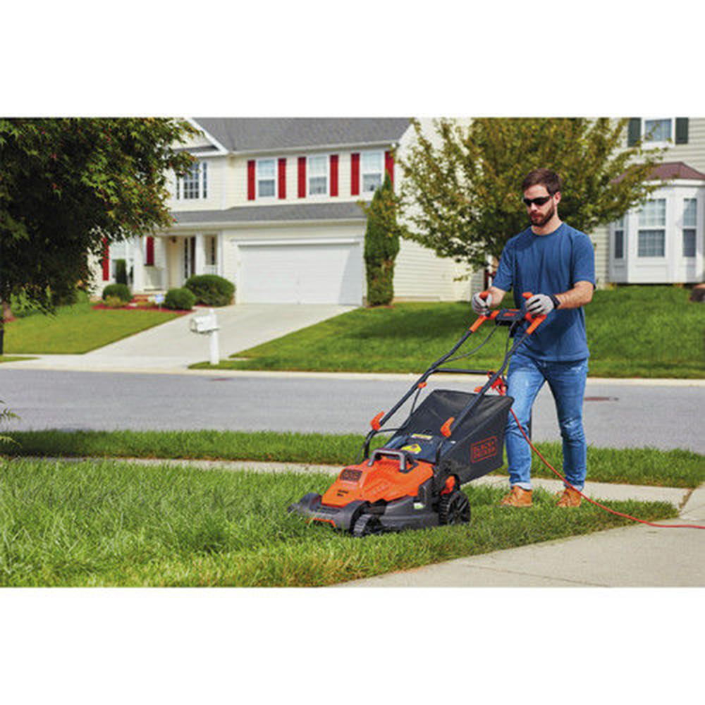 BLACK+DECKER BEMW472BH  10A 15" Electric Lawn Mower with Comfort Grip Handle
