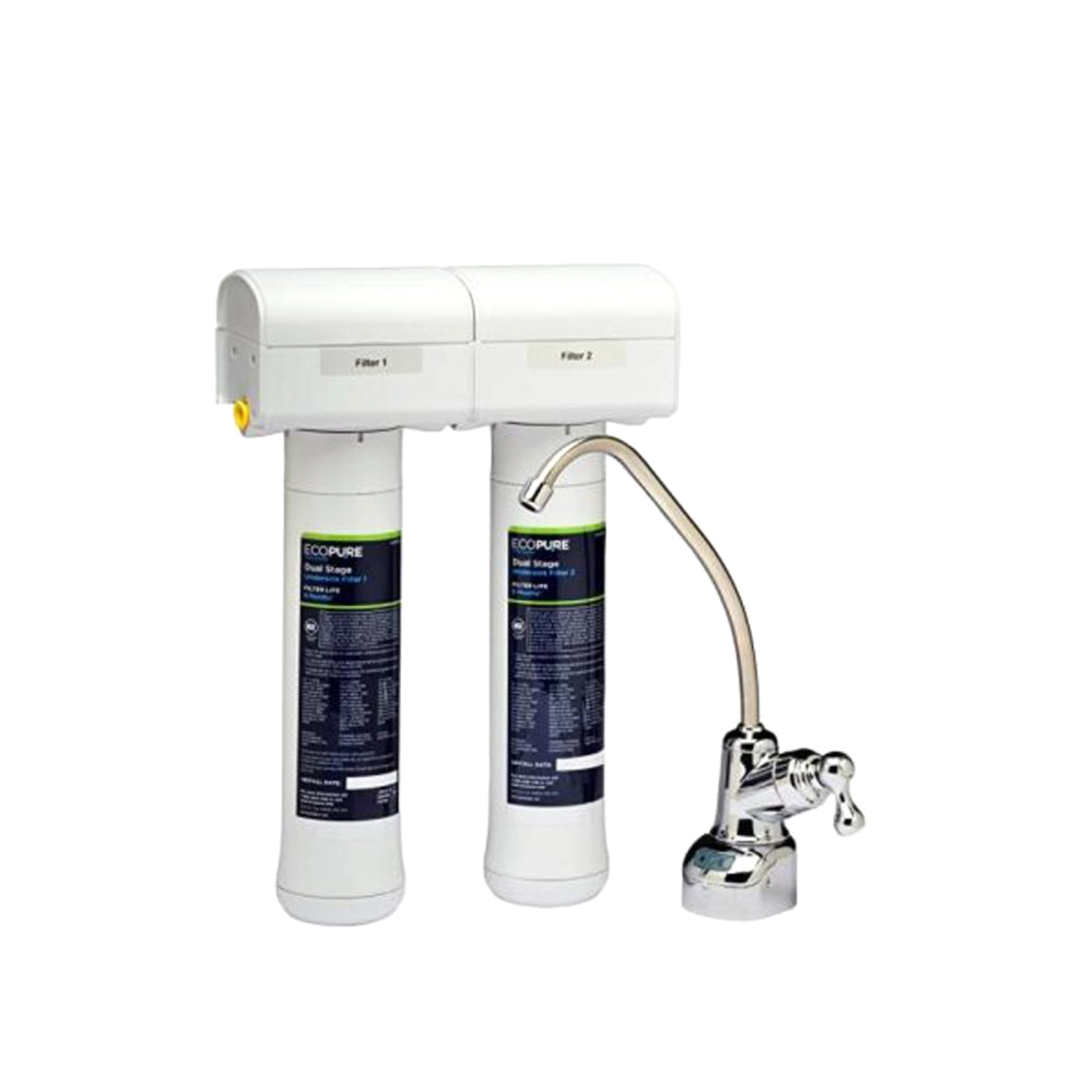 ecoPure ECOP200 Ecop20 Dual Stage Undersink Water Filtration System