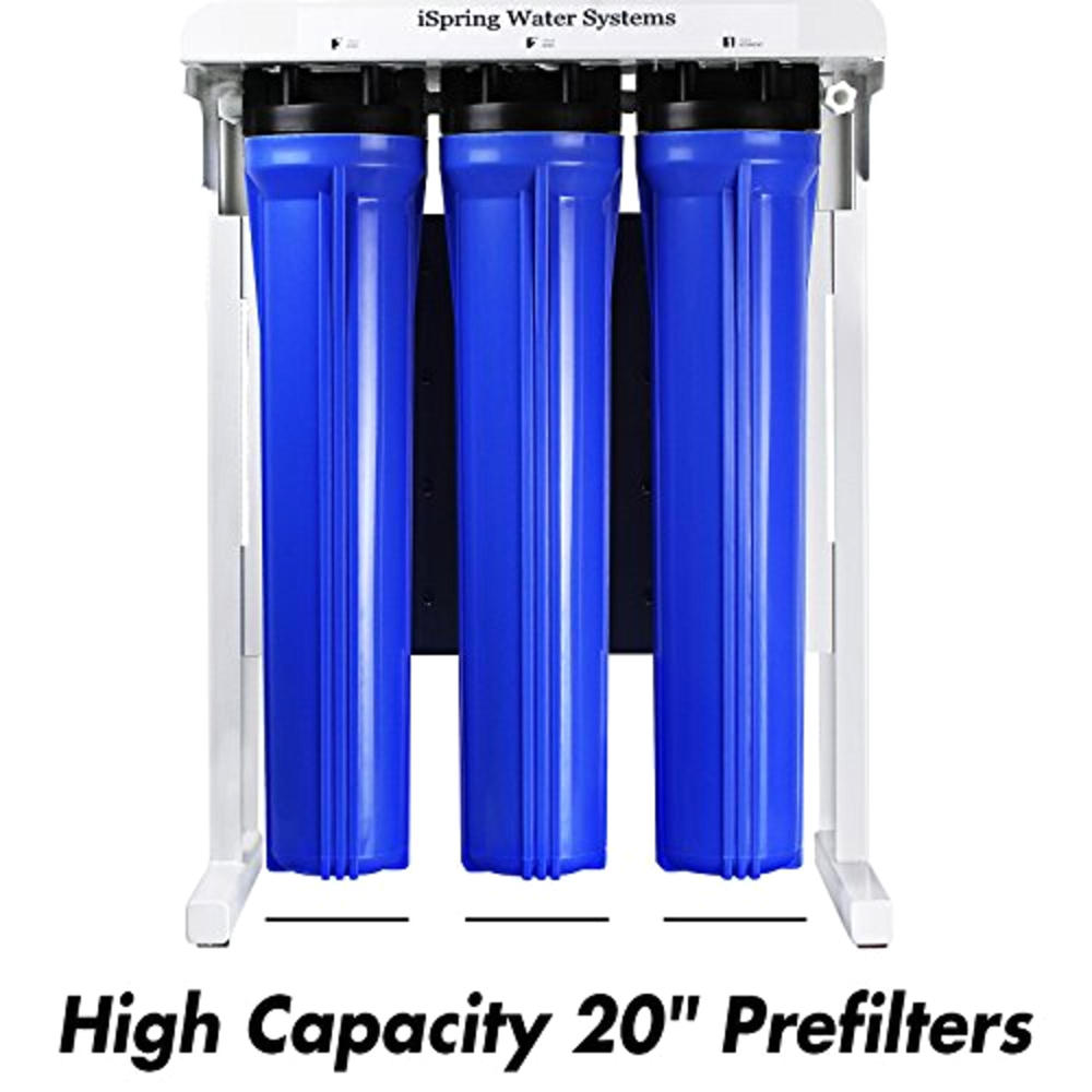 iSpring RCB3P 300gal Commercial Reverse Osmosis Water Filter with 20" Filters and Booster Pump