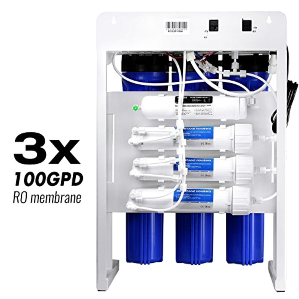 iSpring RCB3P 300gal Commercial Reverse Osmosis Water Filter with 20" Filters and Booster Pump