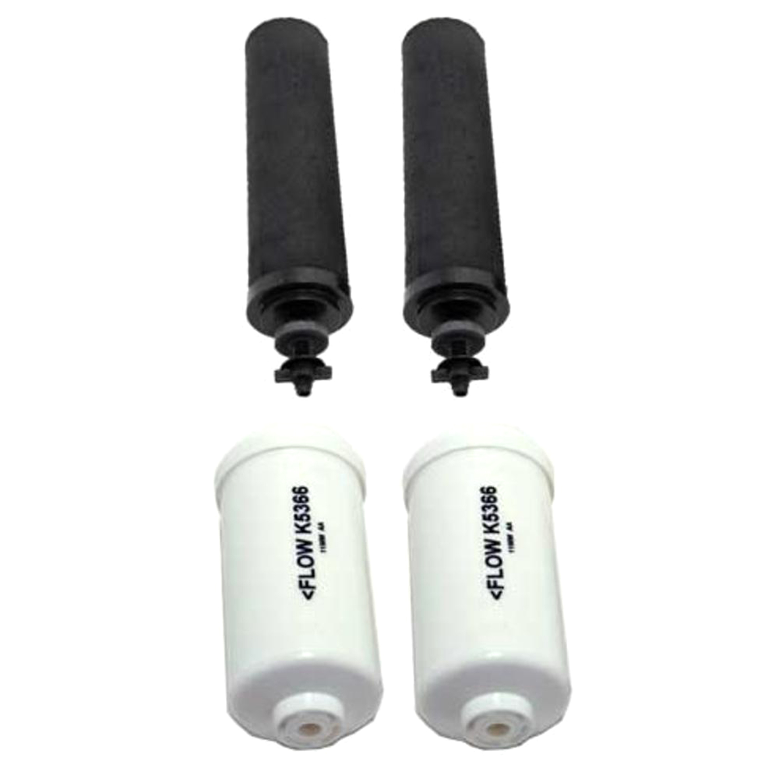 Berkey filters BB9-2 Replacement & Fluoride Filters Combo Pack of 2 Black and 2 Fluoride Filters