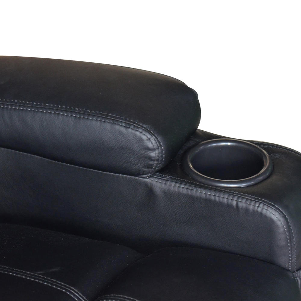 HomCom 34" Swivel Massage Recliner Chair with Remote - Black