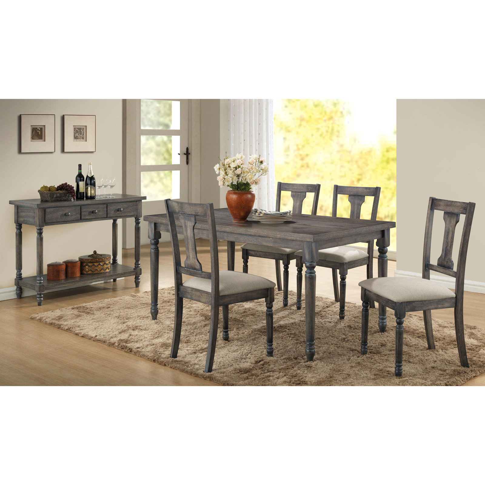 ACME Wallace 59" Wood Dining Table - Sears Marketplace