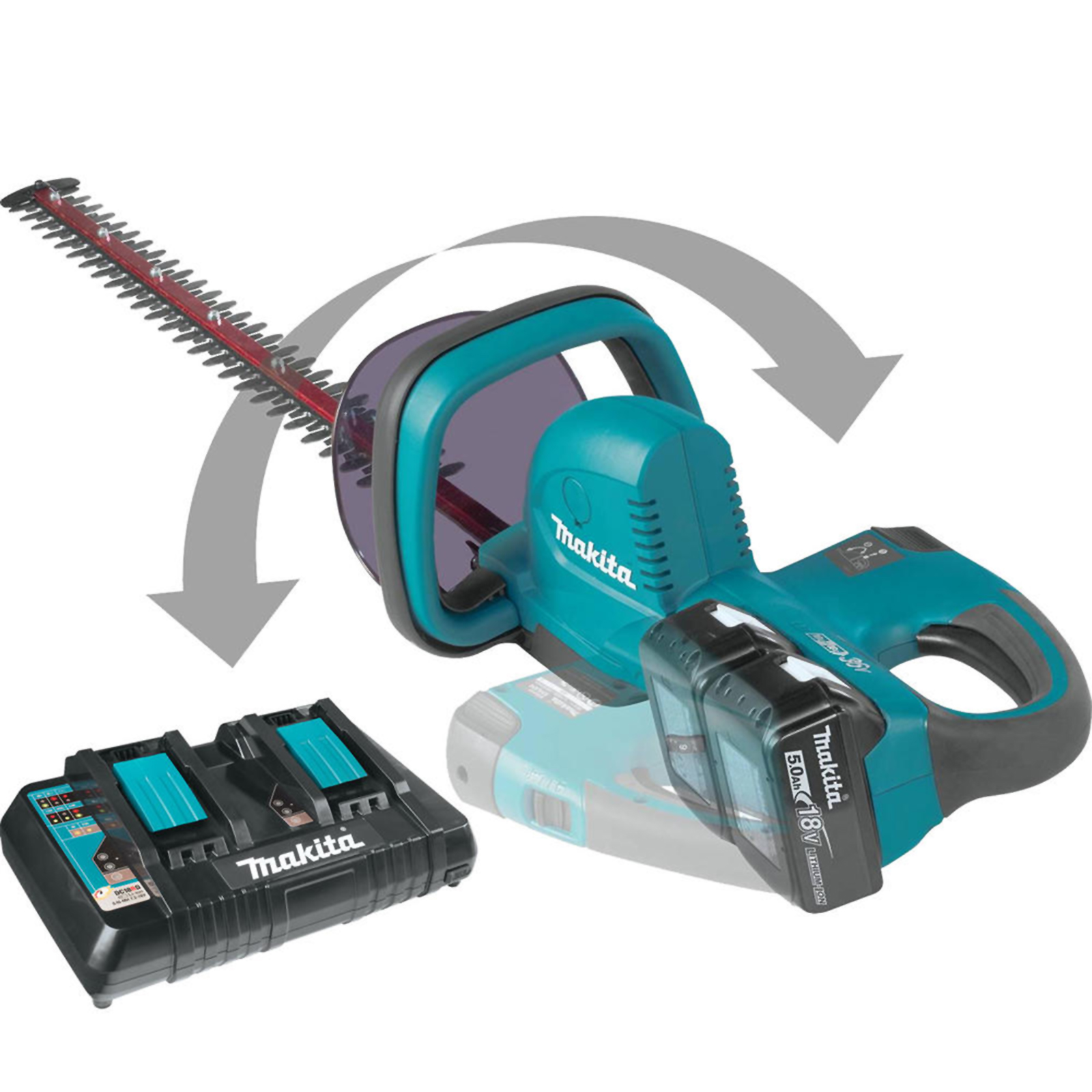 Black & Decker LHT2436 40V MAX Lithium-Ion Dual Action 24 in. Cordless  Hedge Trimmer Kit