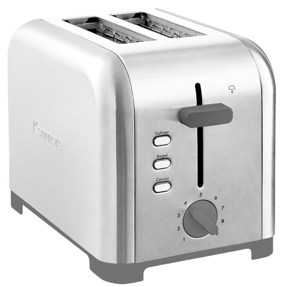Kenmore KKTS2SS 2-Slice Toaster,Stainless Steel, Extra Wide Slots ...