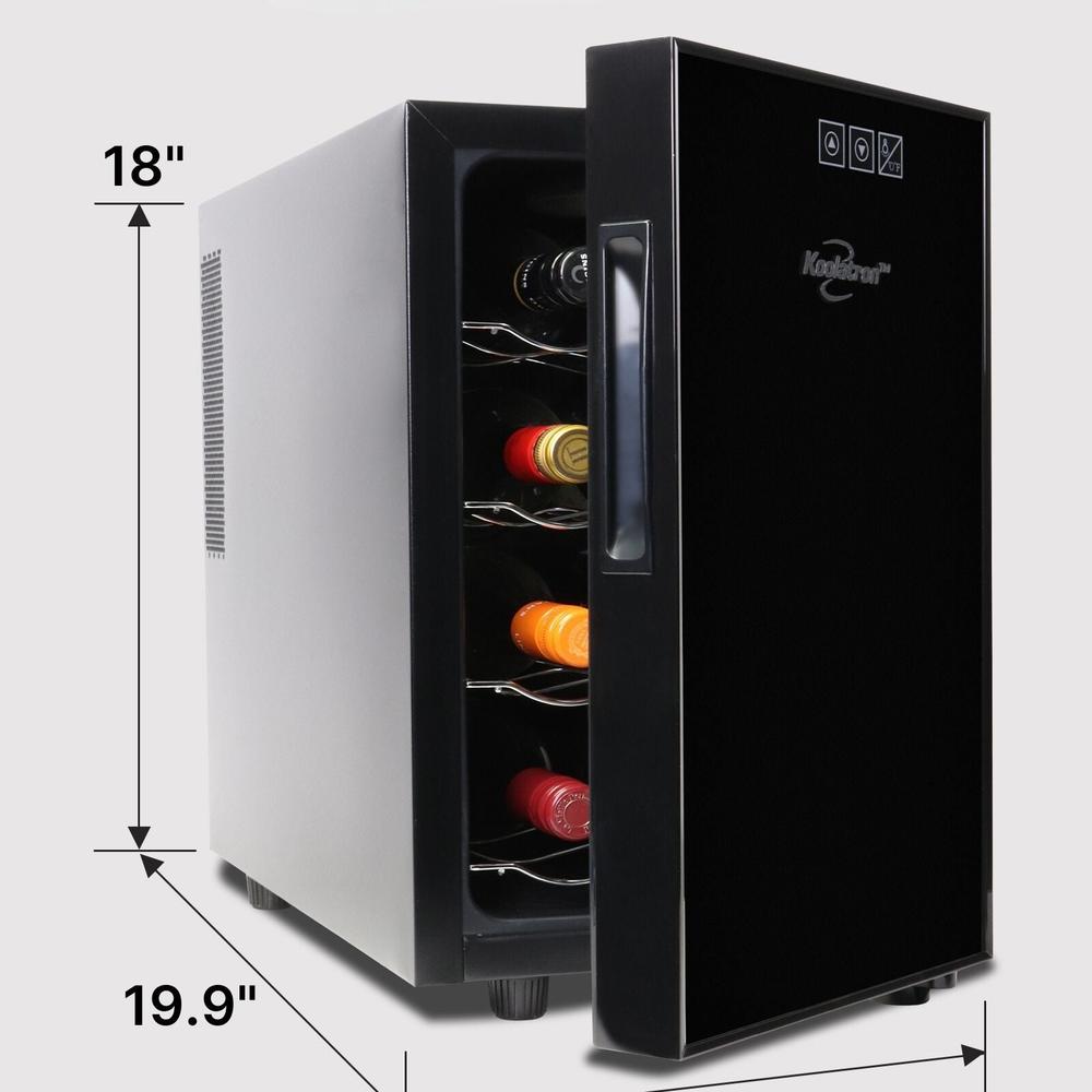 Koolatron WC08 0.8 cu. ft. 8 Bottle Freestanding Wine Cooler, Black