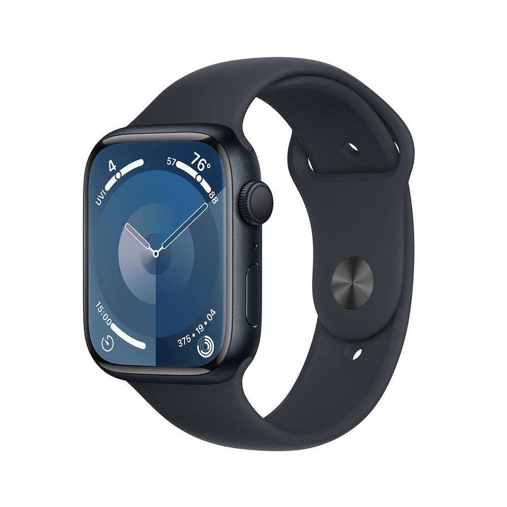 Apple MR9A3LL/A Watch Series 9 GPS 45mm Midnight Aluminum Case with Midnight Sport Band - M/L