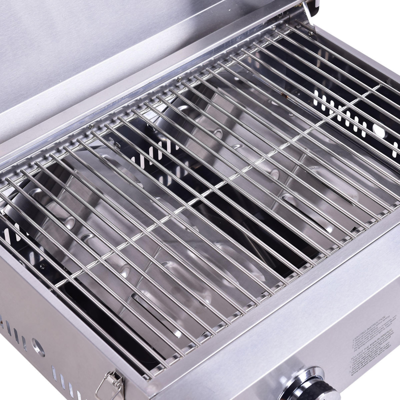 BBQ Table Top Gas Grill 2 Burner Portable Stainless Steel Propane