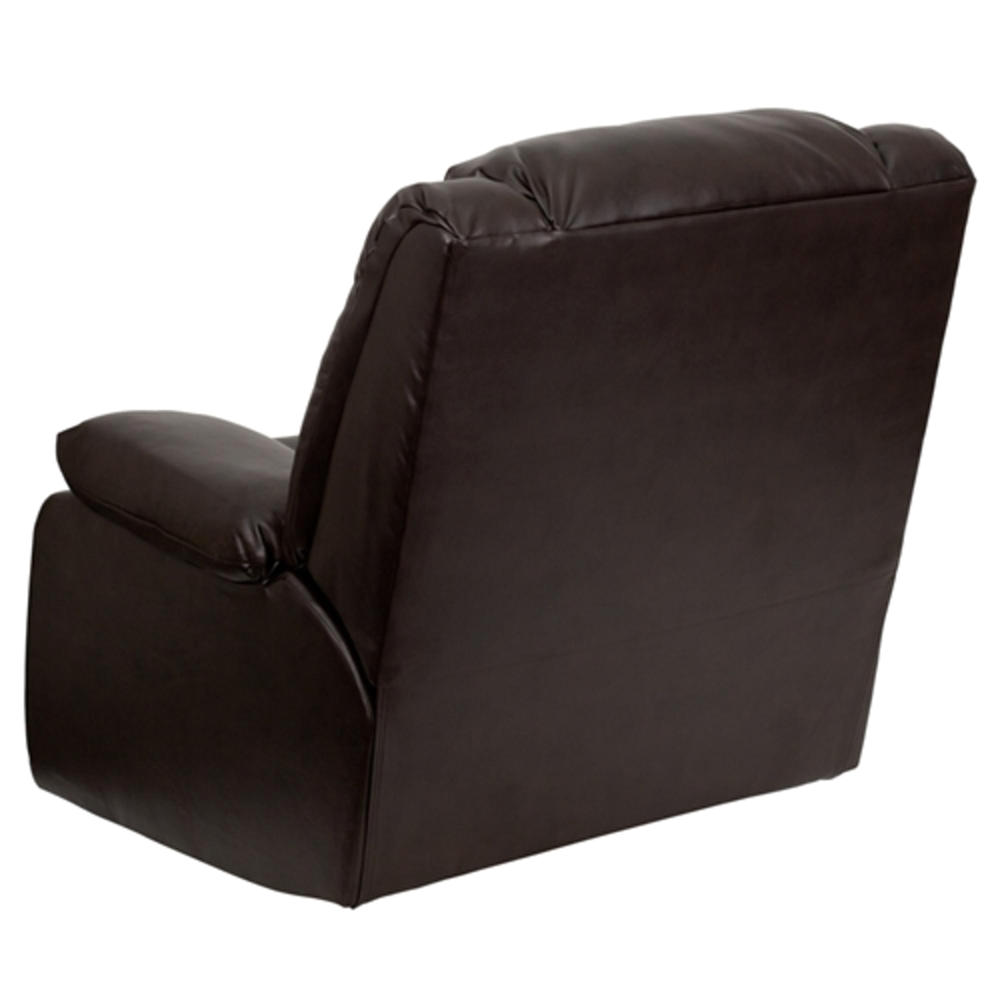 Flash Furniture Leather Lever Rocker Recliner with Padded Arms - Brown