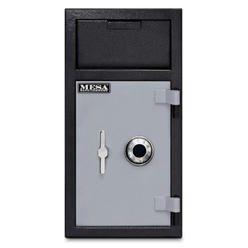 MESA SAFE COMPANY Mesa Safe MESA MFL2714C-ILK 1.3 cu ft Depository Safe with Interior Locker, All Steel with Combination Lock, Two tone Black & Grey