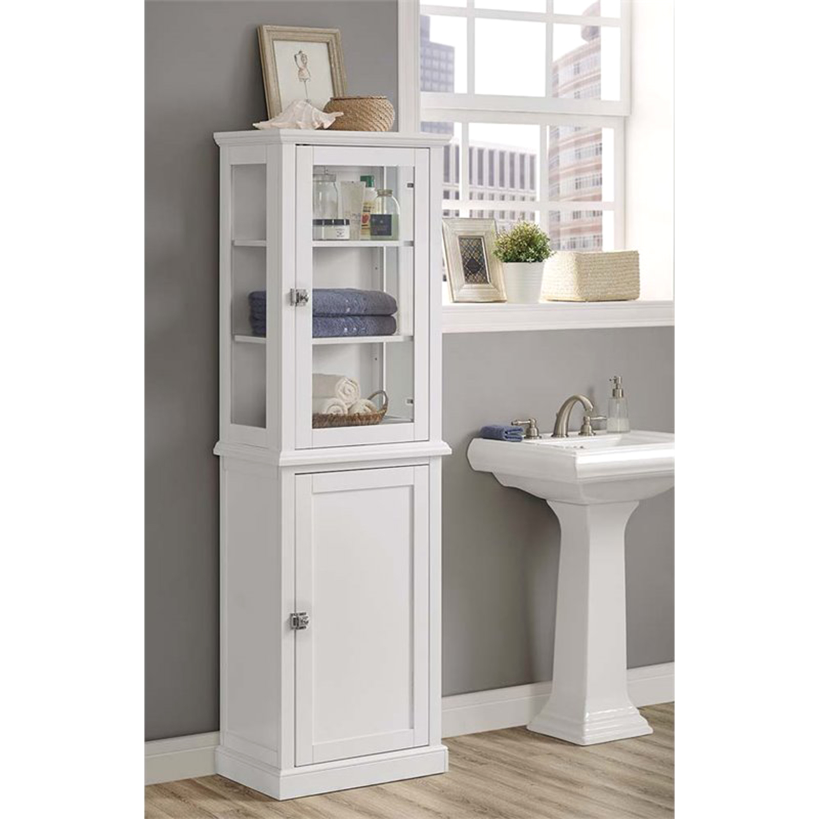 Linon Scarsdale Tall Cabinet Sears Marketplace Linon Scarsdale Tall Cabinet Sears Marketplace