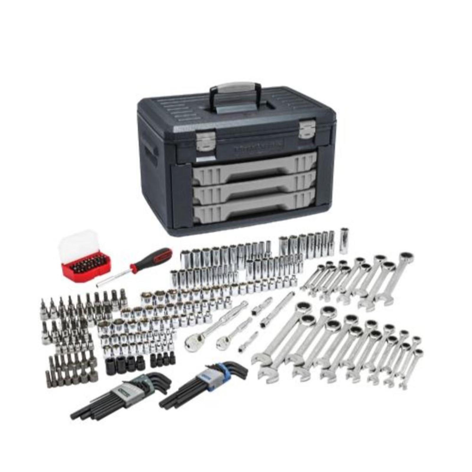 GearWrench 80944 232pc. 1/4" 3/8" Drive Metric & SAE Socket & Ratchet Set with Storage Box