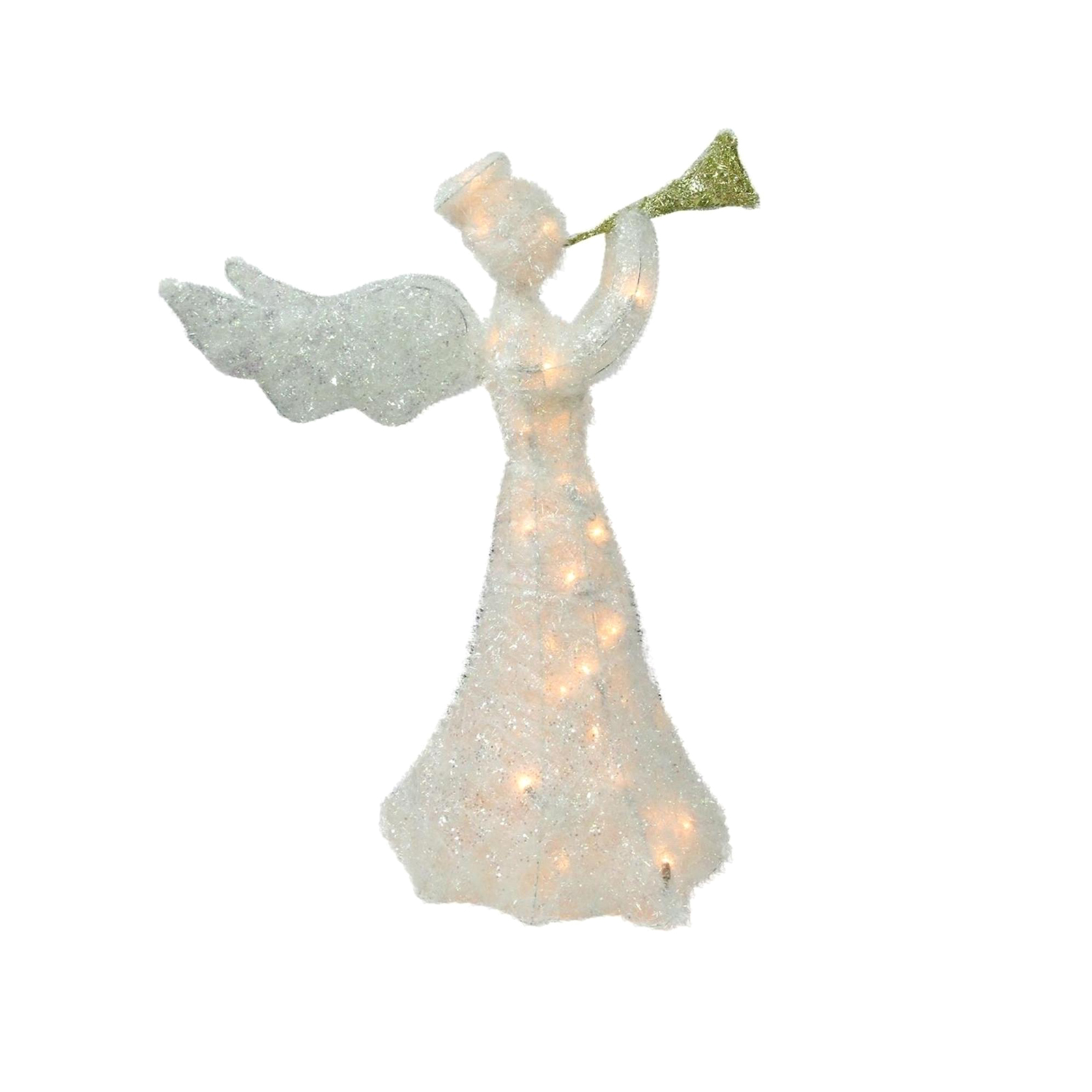 Outdoor Christmas Lighted Angel With Trumpet