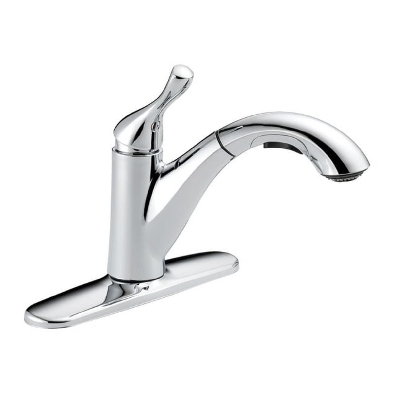 Delta Faucet Grant Single Handle Pull-Out Kitchen Faucet - Chrome Finish