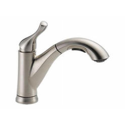 DELTA FAUCET CO 16953-SS-DST Stainless Steel 1Hand Pul Pull-Out Kitchen Faucet