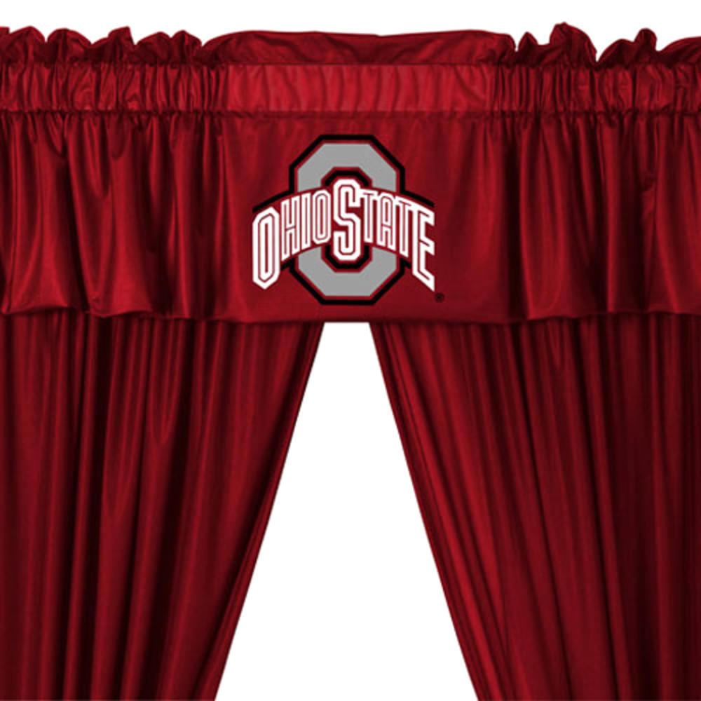 Store51 LLC NCAA Ohio State Buckeyes College 5pc. Valance Curtain Set - Red