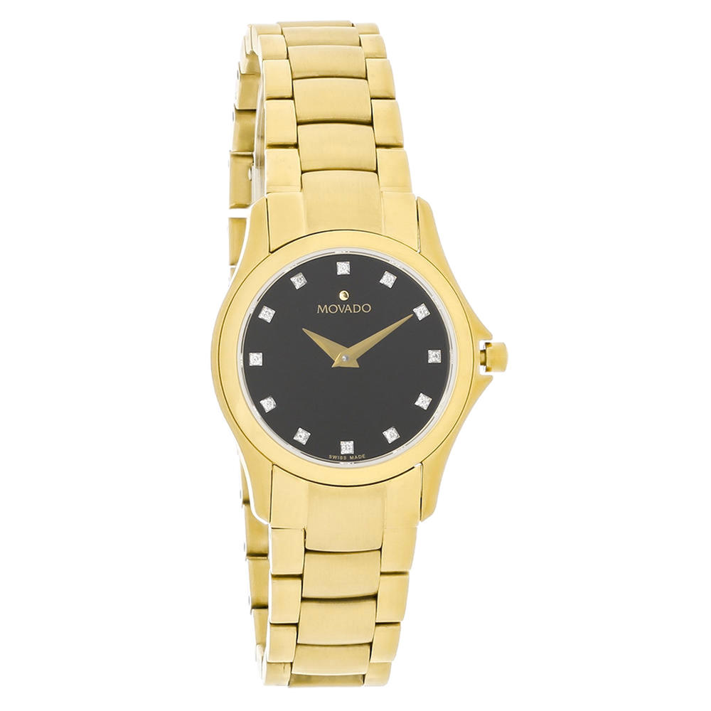 Movado 0607028 Women's Masino Stainless Steel Quartz Watch - Black