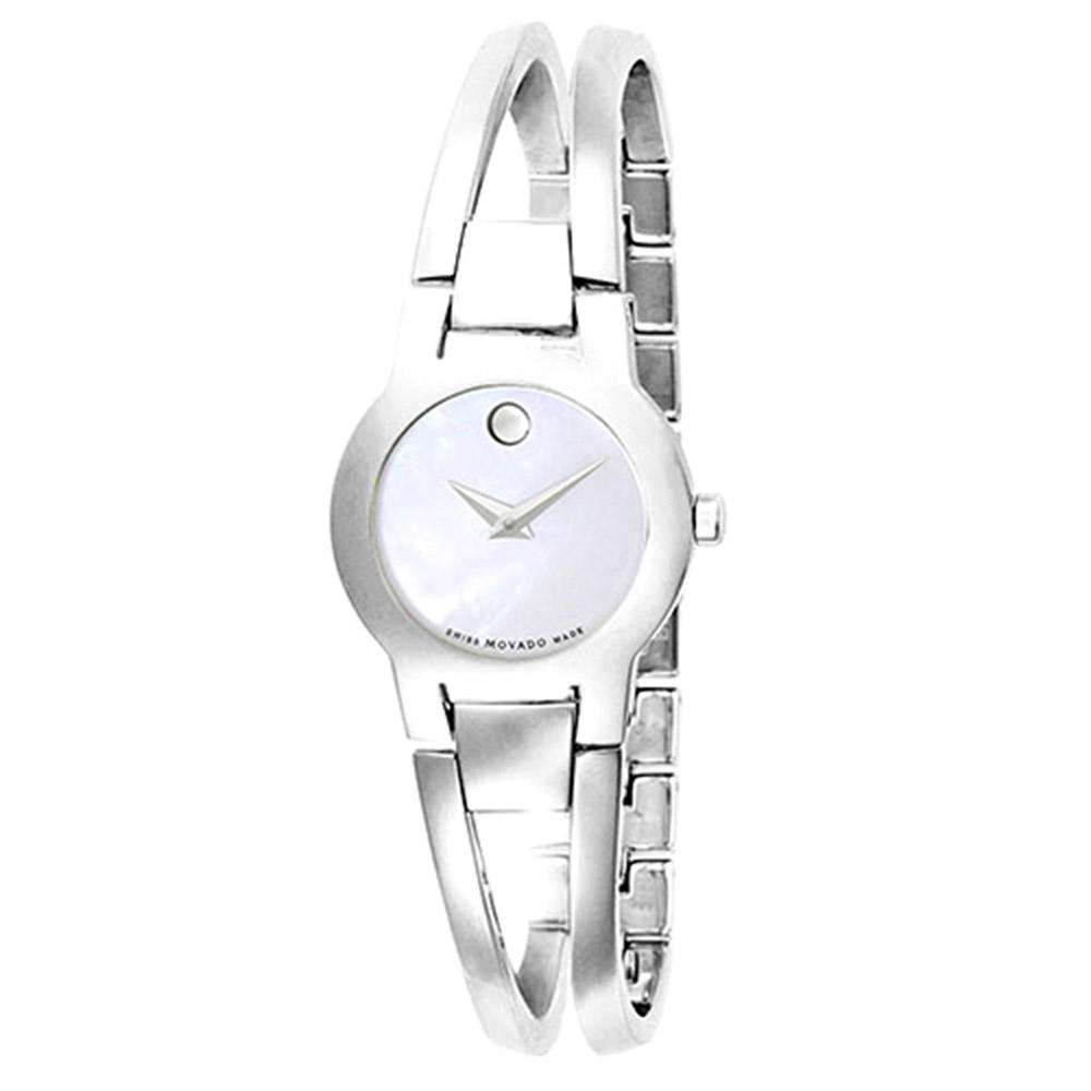 Movado 0606538 Women's Amorosa Mother-of-Pearl Stainless Steel Watch -White/Silver