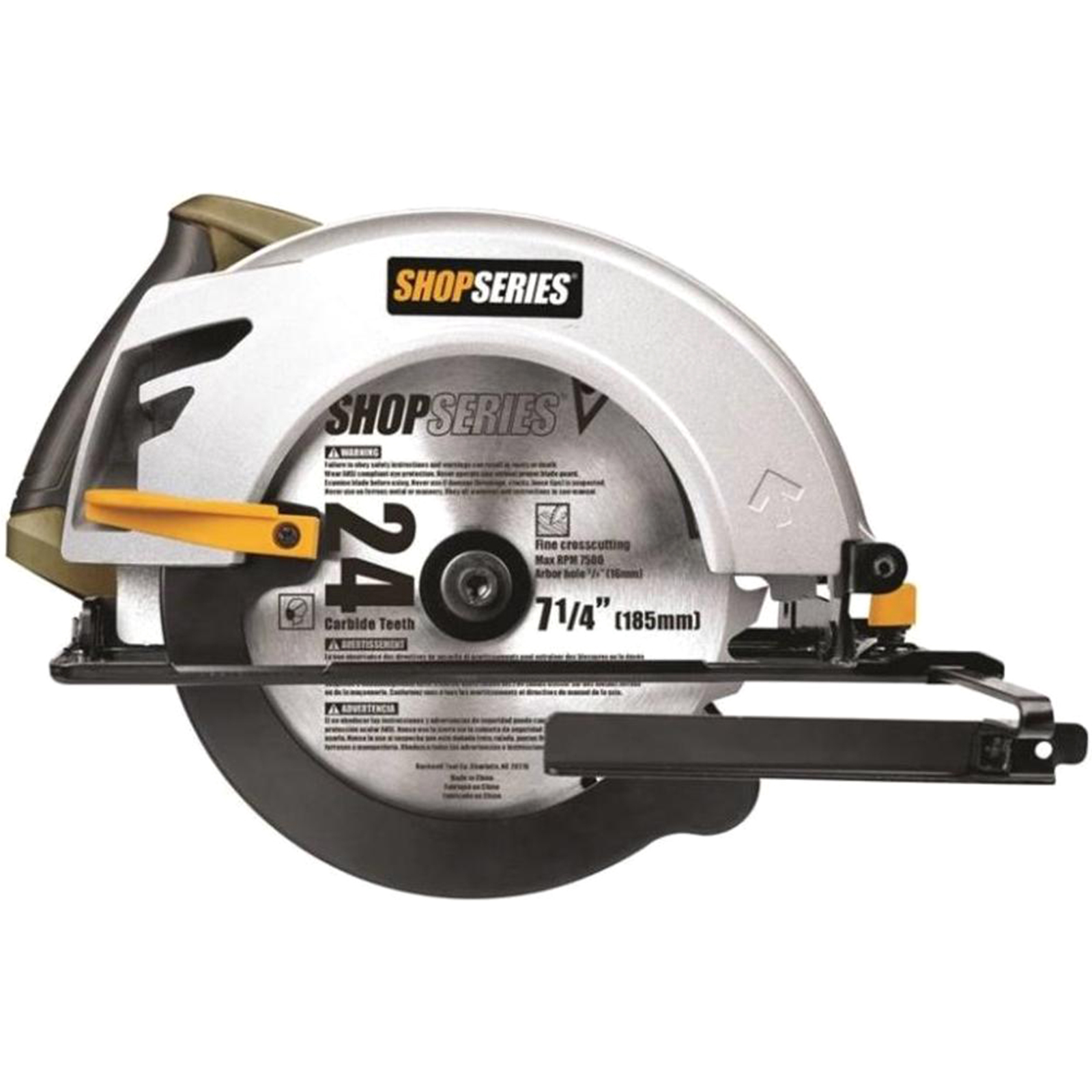 ShopSeries SS3401 7.25" 12A Spindle Lock Corded Circular Saw