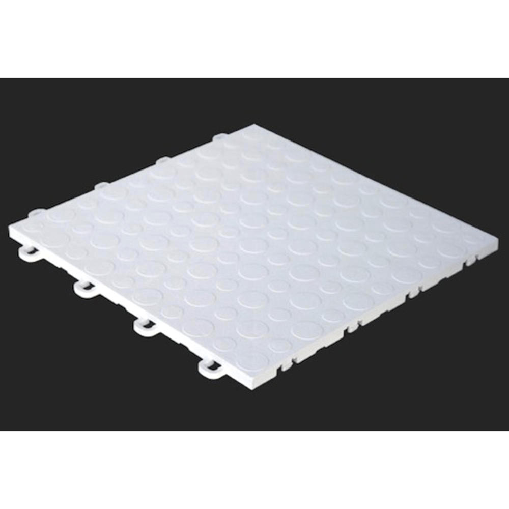 ModuTile Set of 30 Interlocking Garage Floor Tiles - White