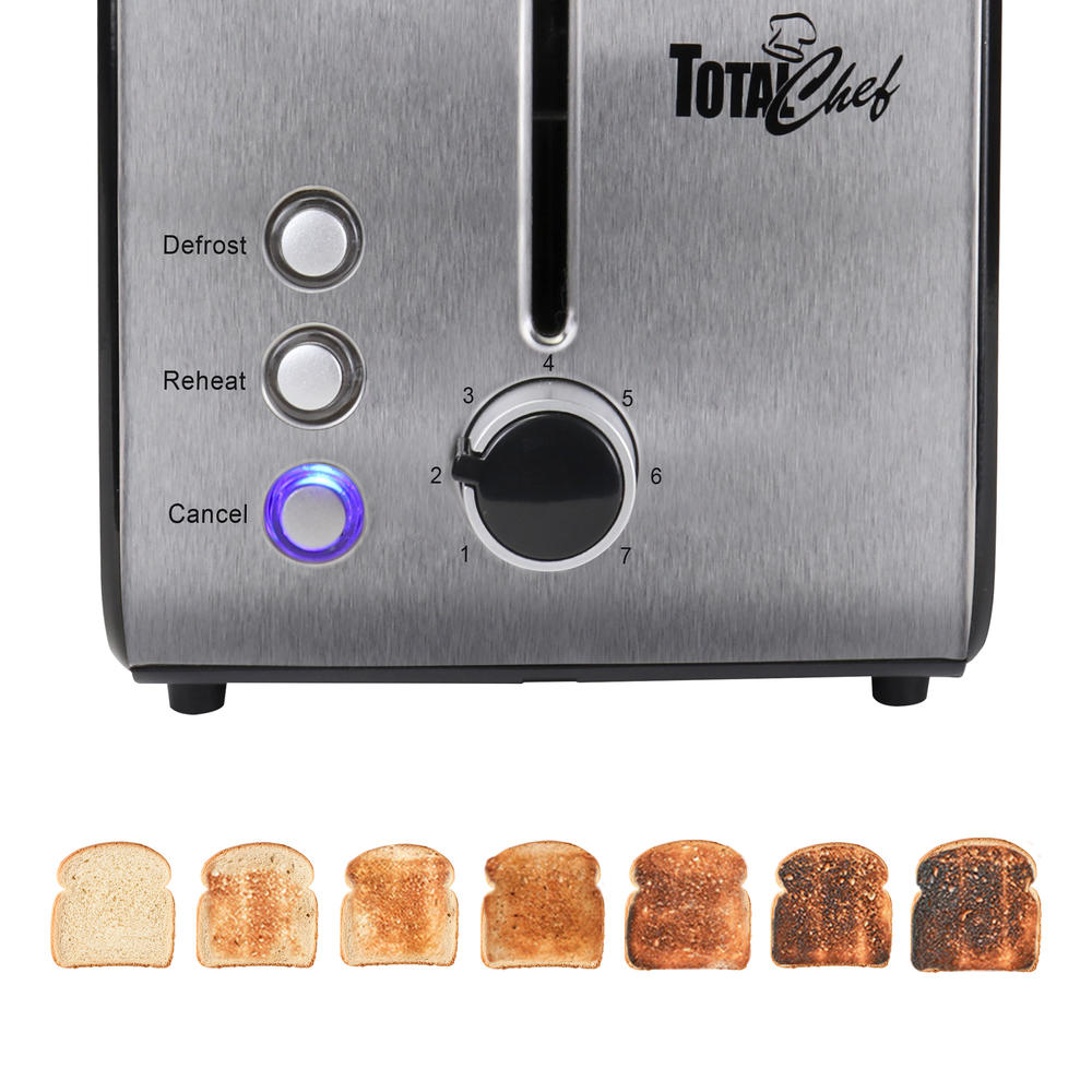 Total Chef TCT02 2-Slice Stainless Steel Toaster