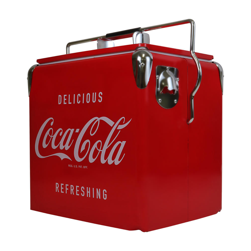Coca-Cola CCVIC13 Retro Ice Chest Cooler with Bottle Opener 13L (14 qt)