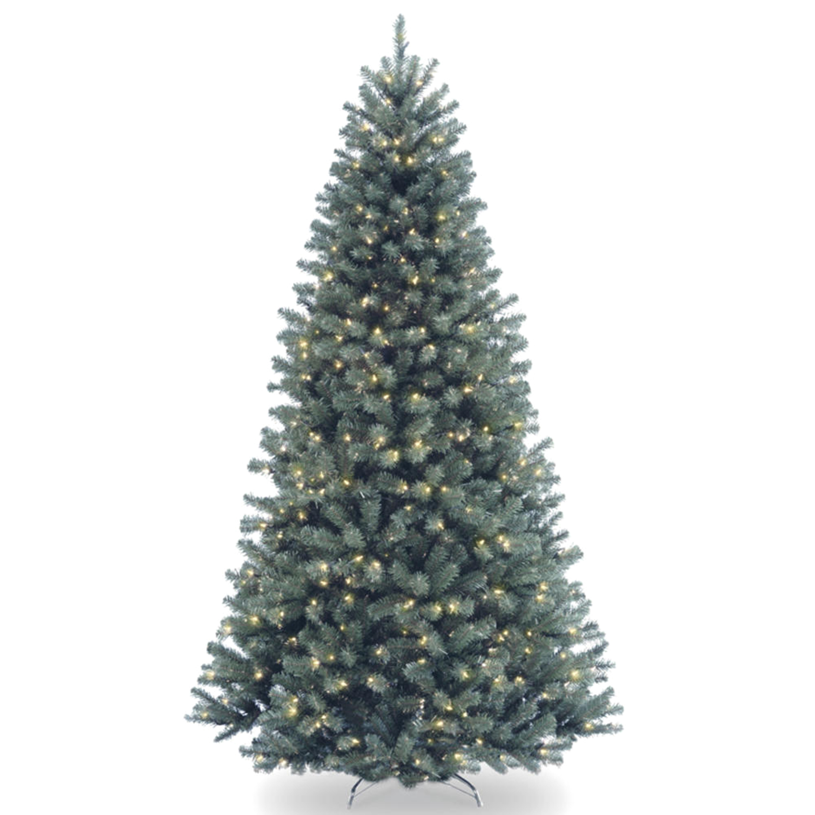 National Tree 7.5' North Valley Blue Spruce Christmas Tree with Clear Lights