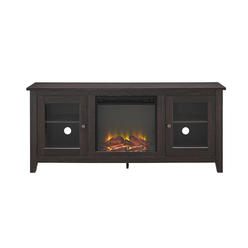 Walker Edison 58" Fireplace Stand with Doors - Espresso