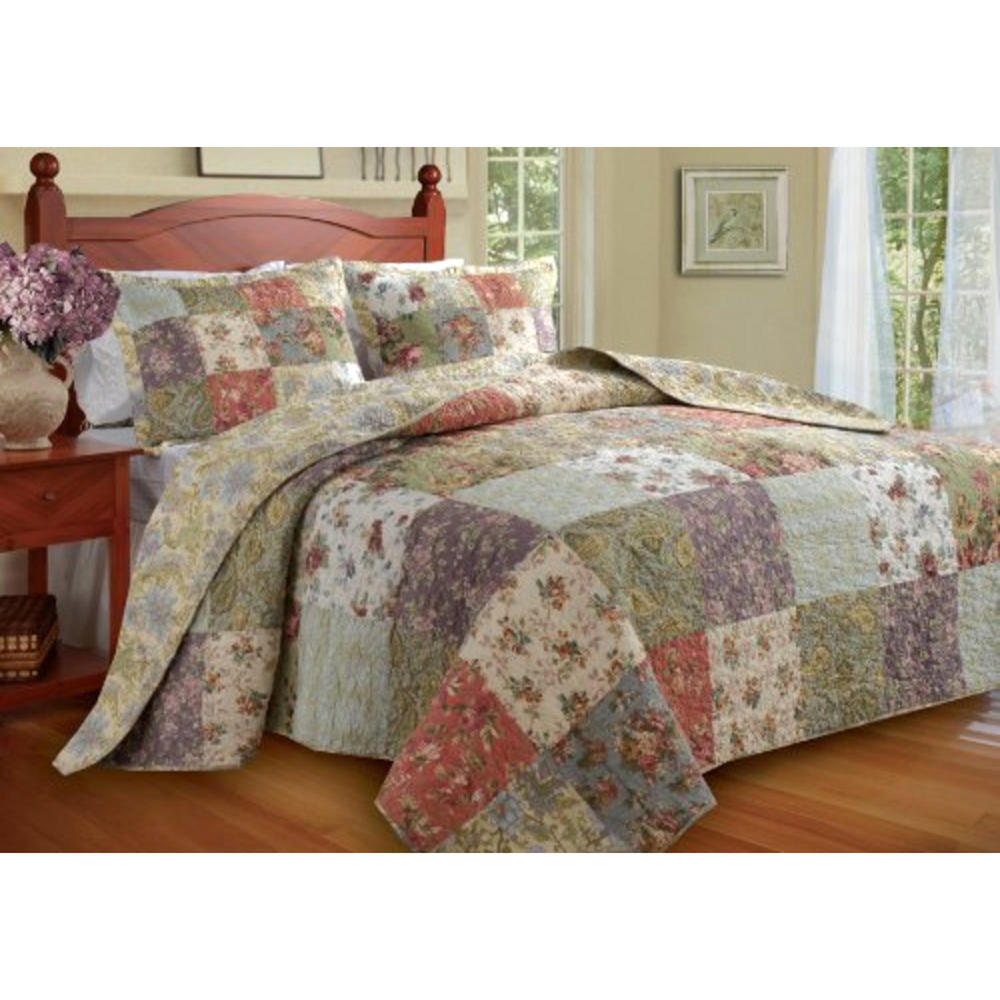 Greenland Home Fashions Blooming Prairie 3pc. Queen Bedspread Set