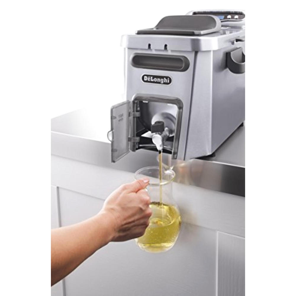 DeLONGHI D44528DZ 3lb Livenza Easy Clean Deep Fryer Silver
