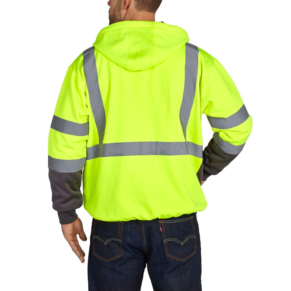 Utility Pro High Visibility Hooded Soft Shell Large Jacket BlackYellow